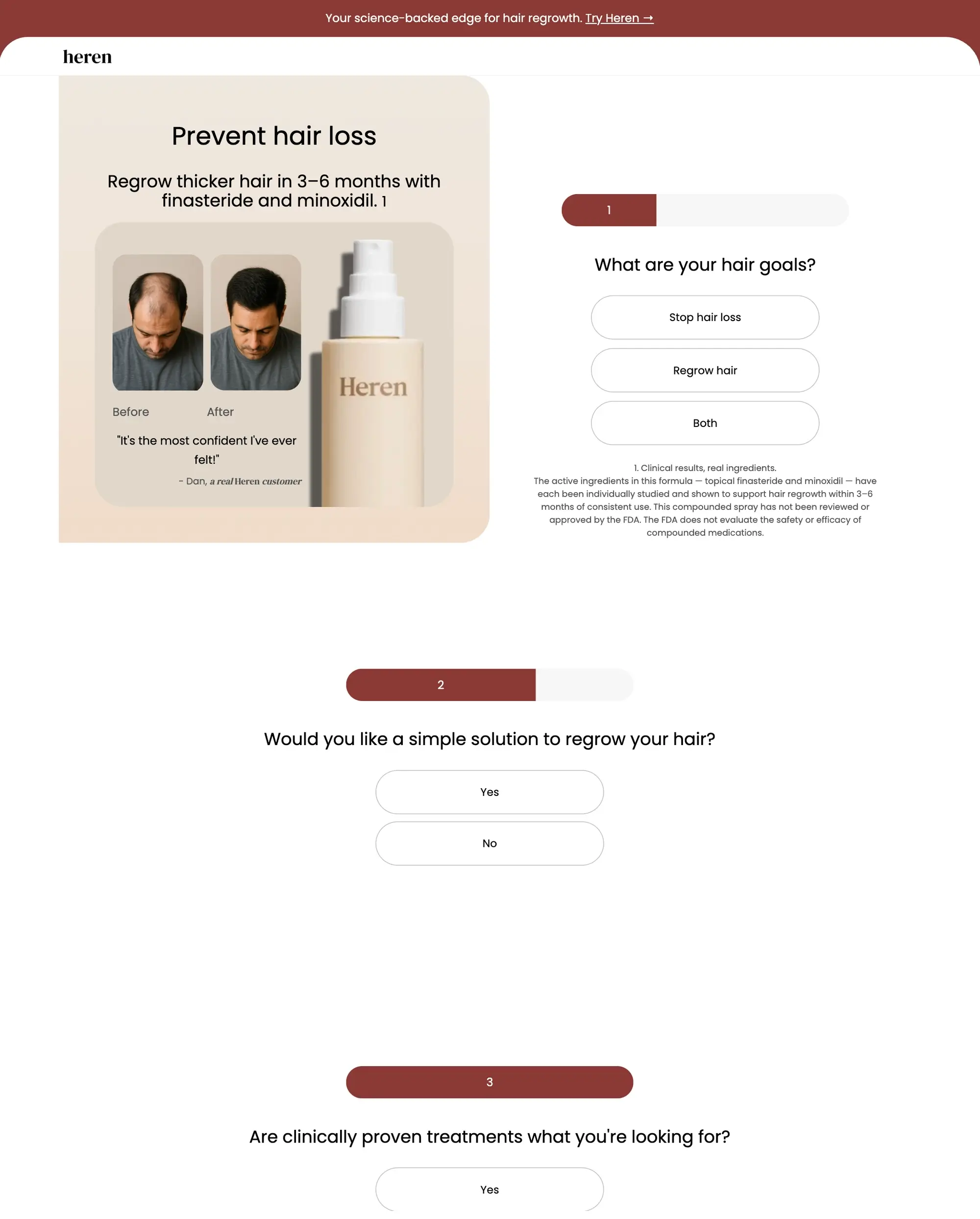 Hims Subscription Funnel Start Landing Page Template