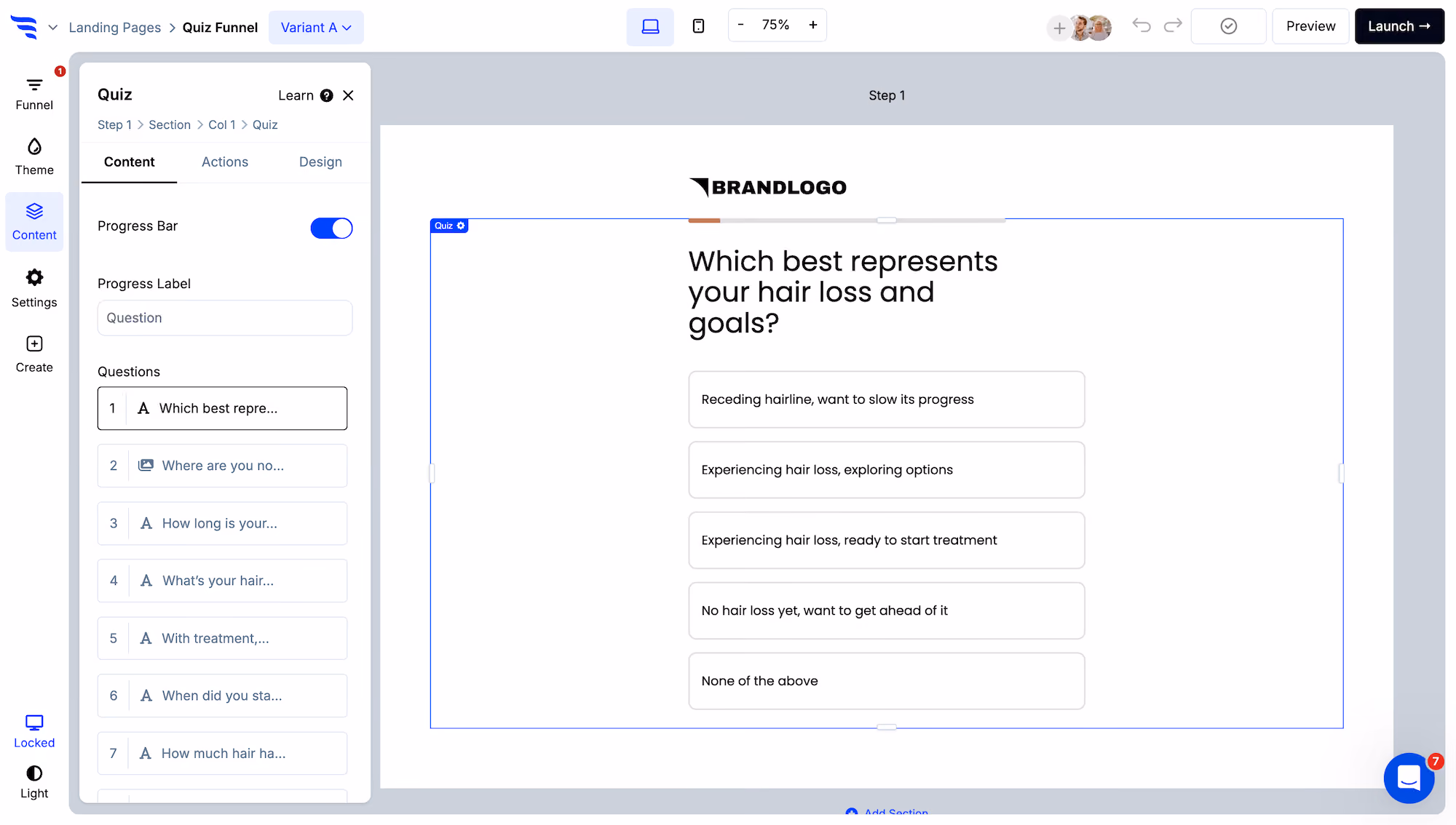 hims full funnel template