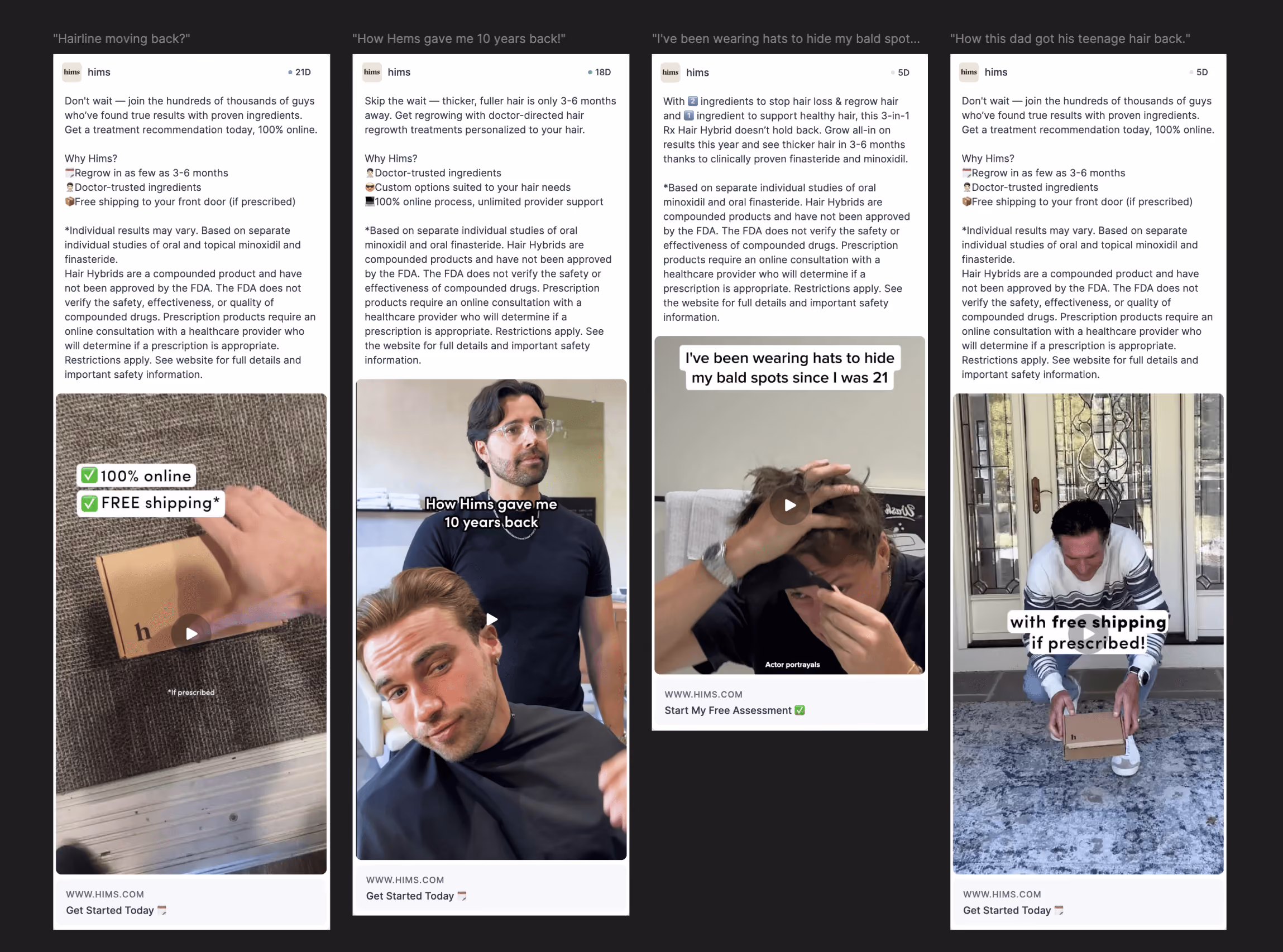 Hims Retargeting Meta Ads Examples