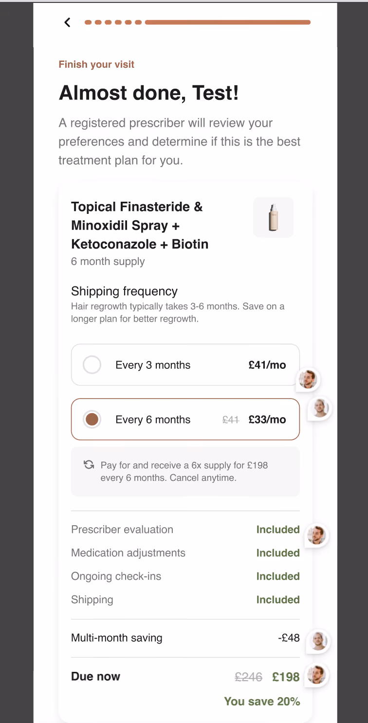 Post-quiz subscription offer page