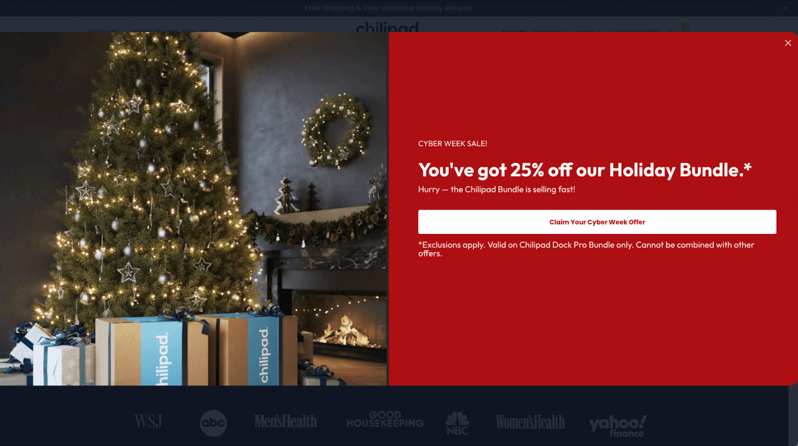 ChiliPad's Exit Intent Popup