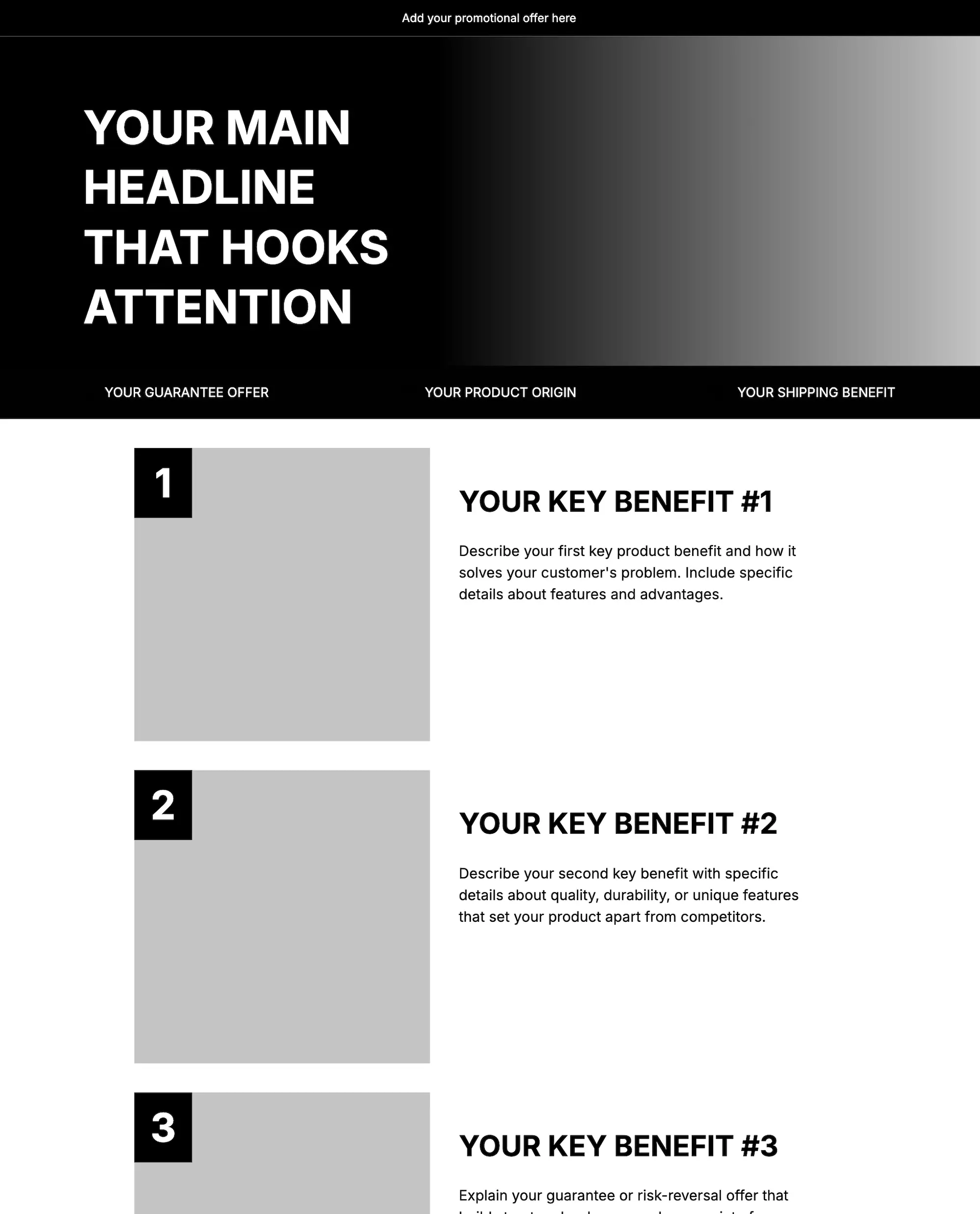 Product Listicle With Background Image Header