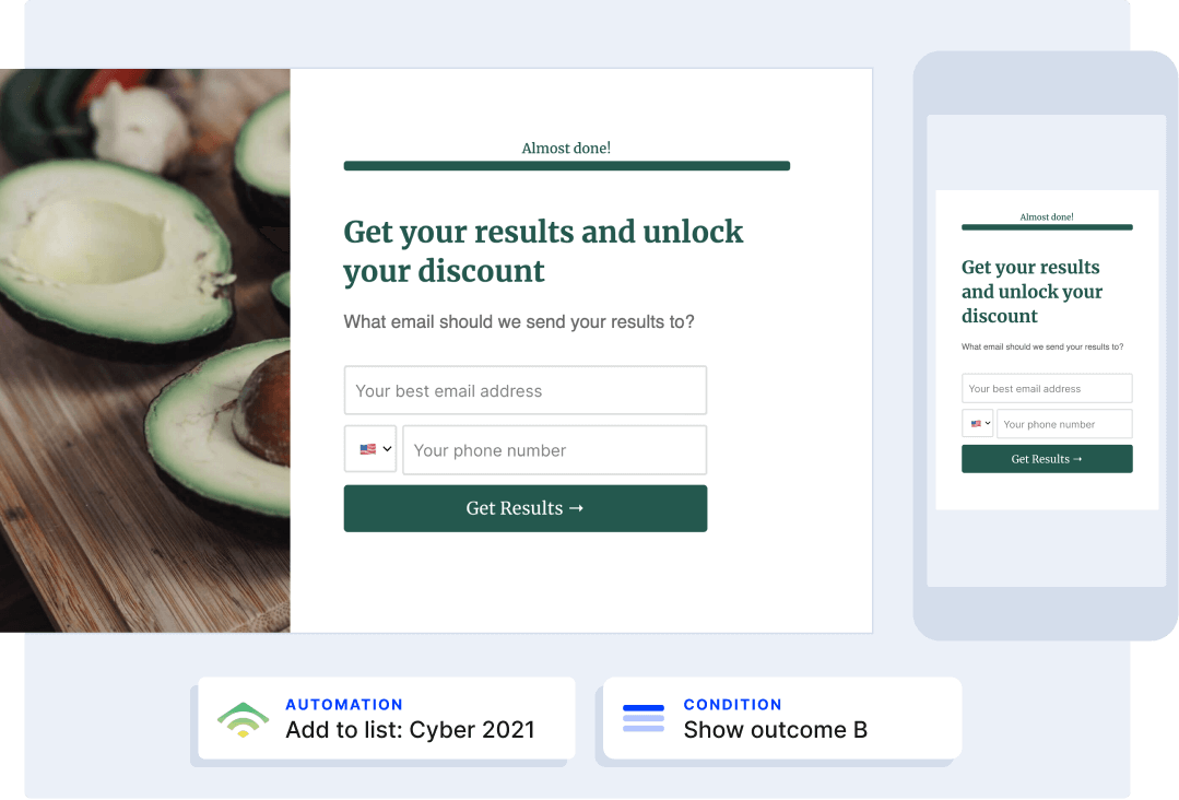 ConvertFlow form validating a phone number for SMS marketing