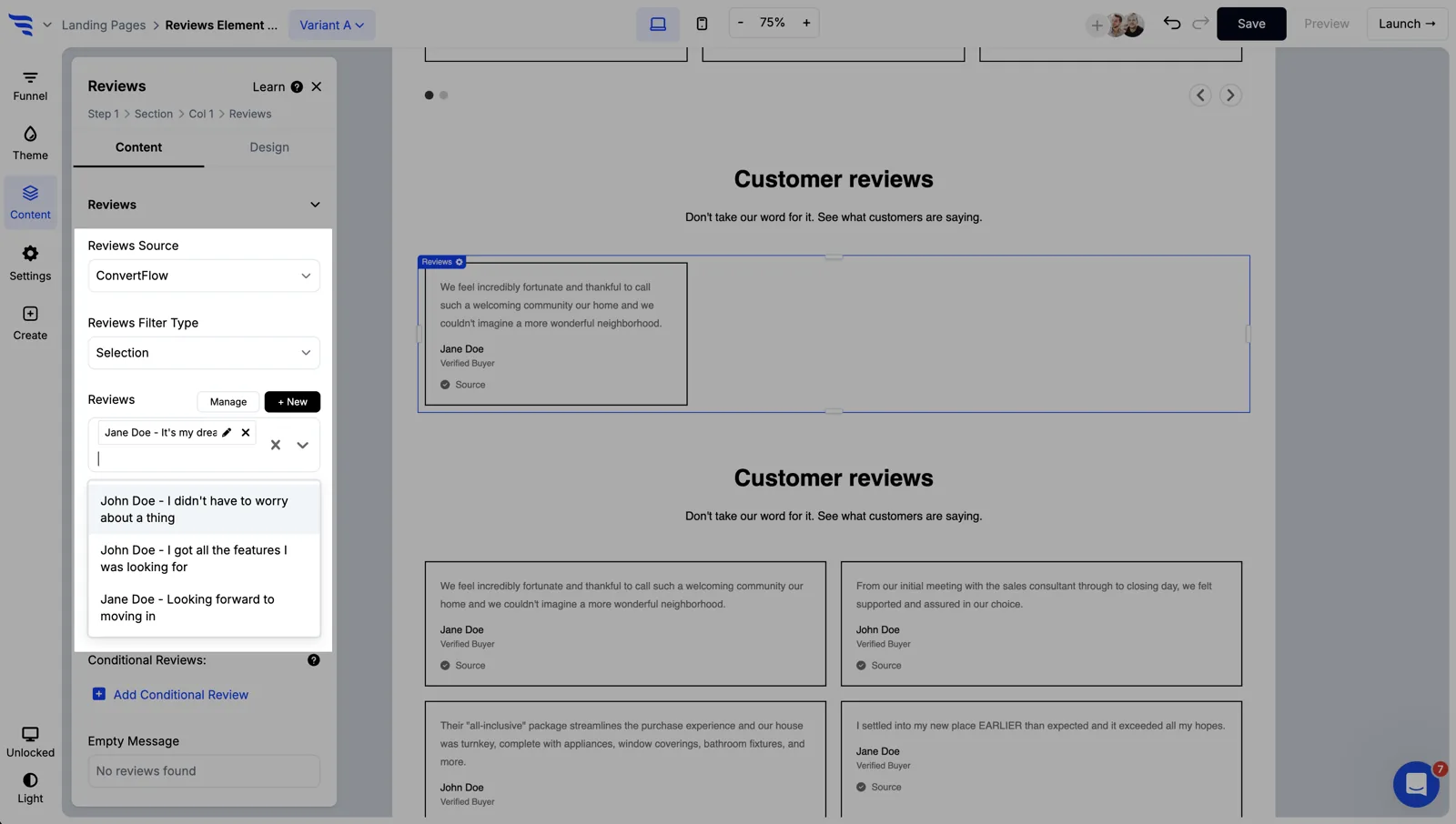 Filtering and sorting the Yotpo reviews feed in ConvertFlow