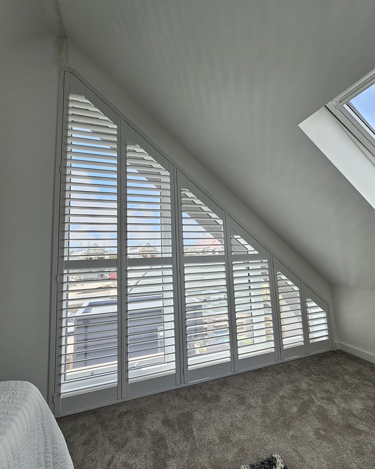 photo of Shaped plantation shutters