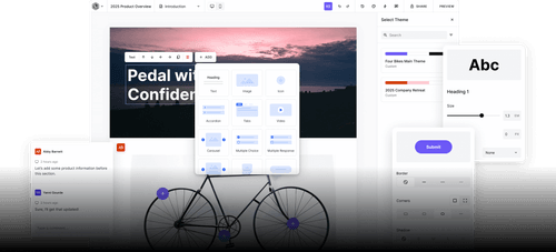 UI examples of Intellum Evolve authoring tool