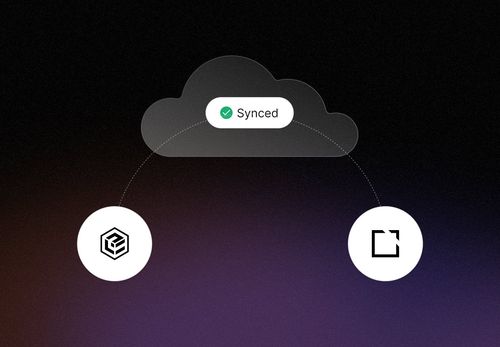 Graphic illustating the connection between Evolve Authoring tool and the Intellum LMS platform. Syncing date using "CloudSync"