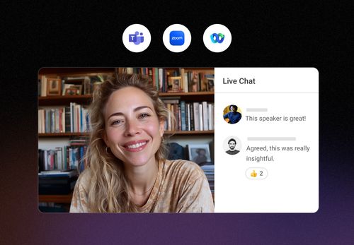 UI example of the Intellum Platform integrations for video conferencing