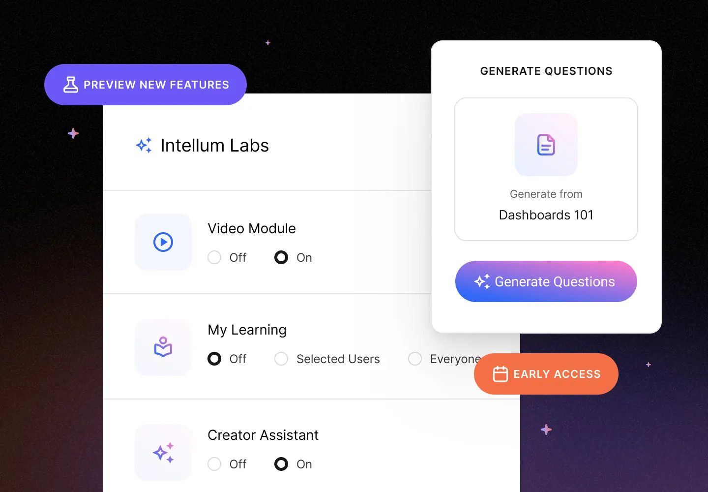 UI example of the Intellum Platform and it's AI powered capabilities