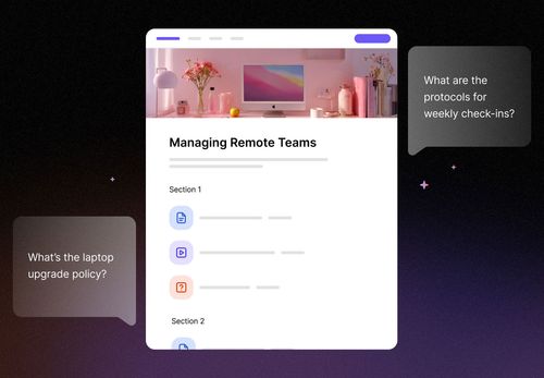 UI example of the Intellum Platform and it's AI powered Learner Agent
