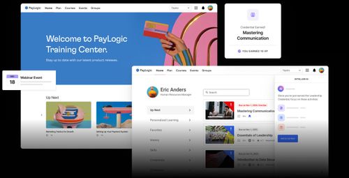 UI examples of the Intellum Platform and it's AI powered capabilities