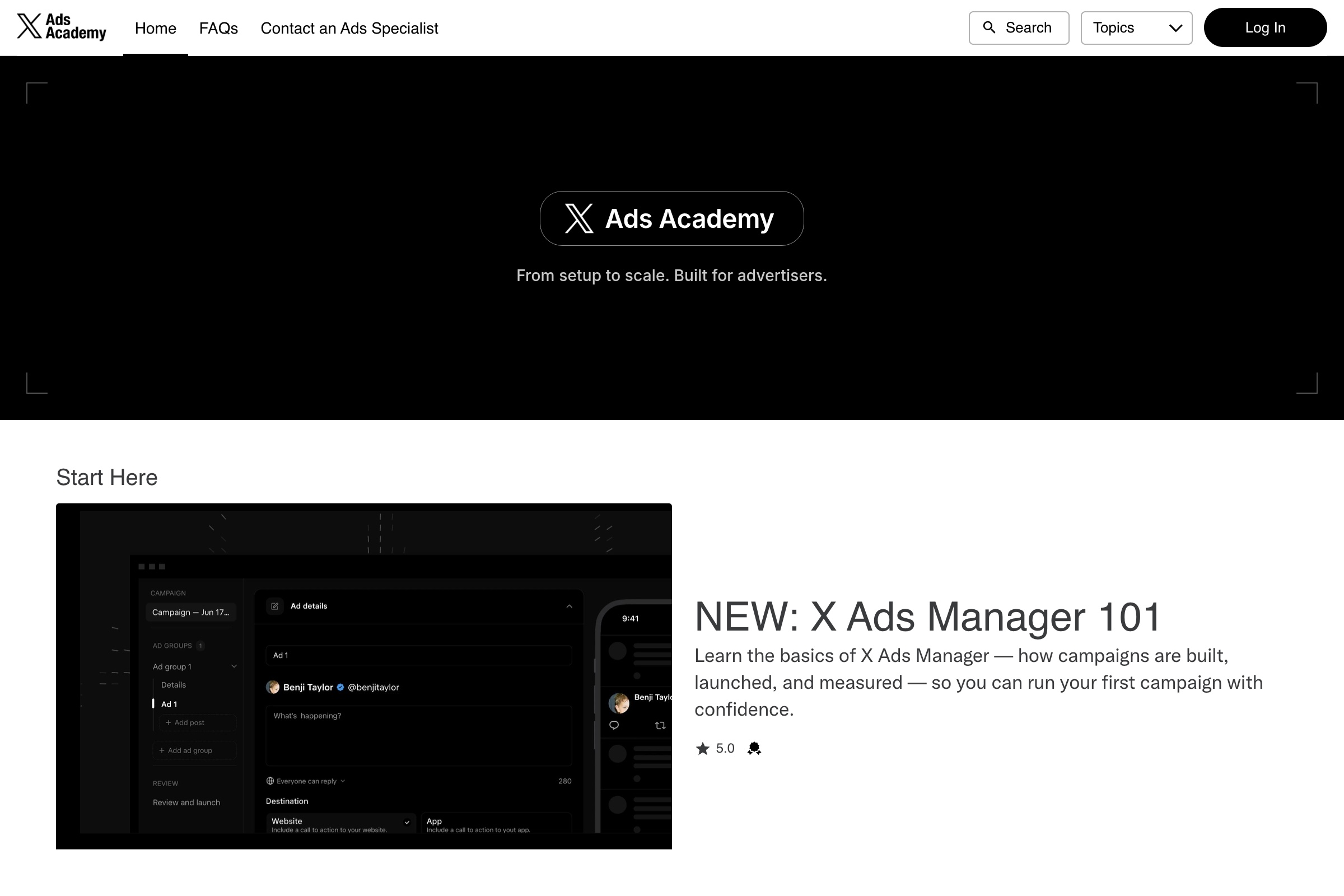 X Ads Academy