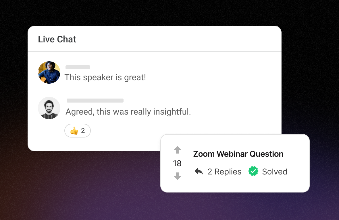 UI example of the Intellum Platform and it's social features
