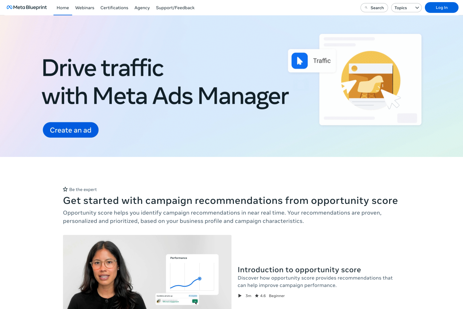 Meta Blueprint course catalog, powered by Intellum