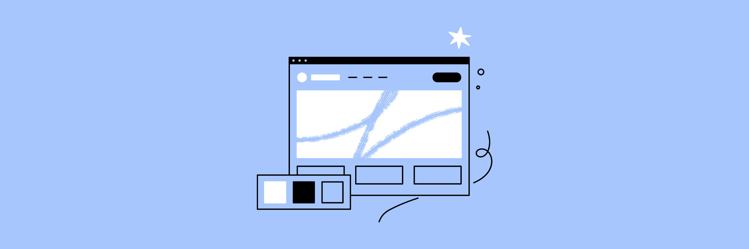 illustration on blue background