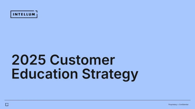 Cover of Customer Education Strategy Deck Template