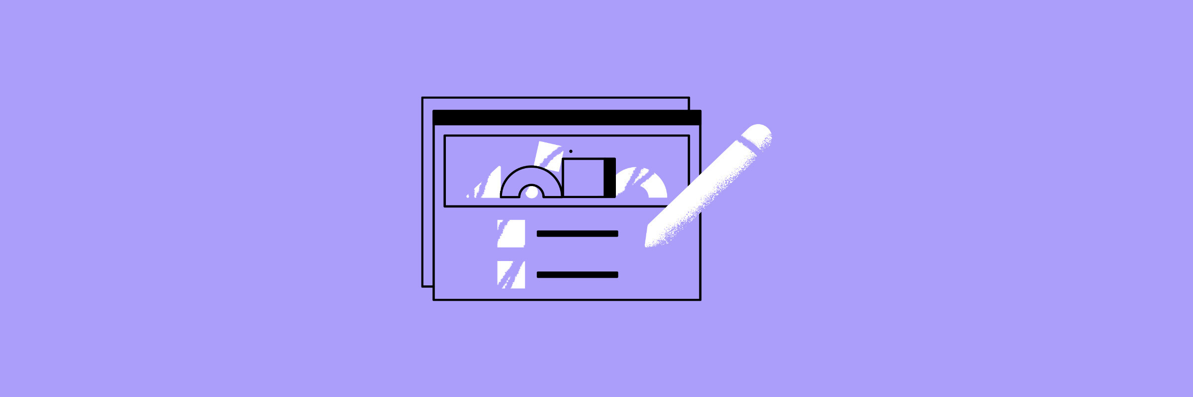 illustration on purple background