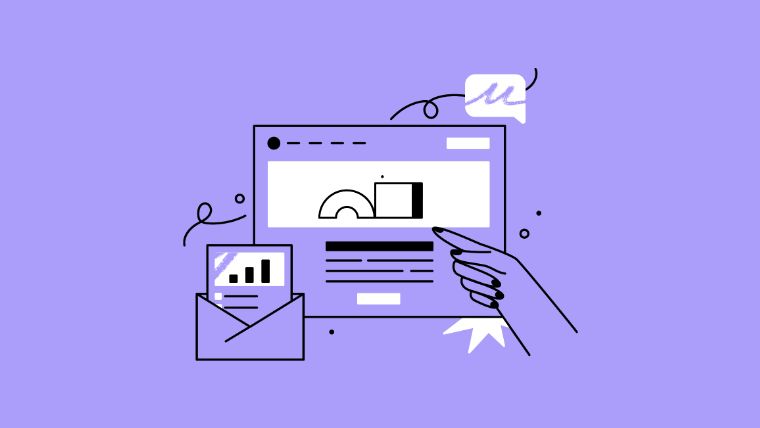 Black illustration in Black on purple background