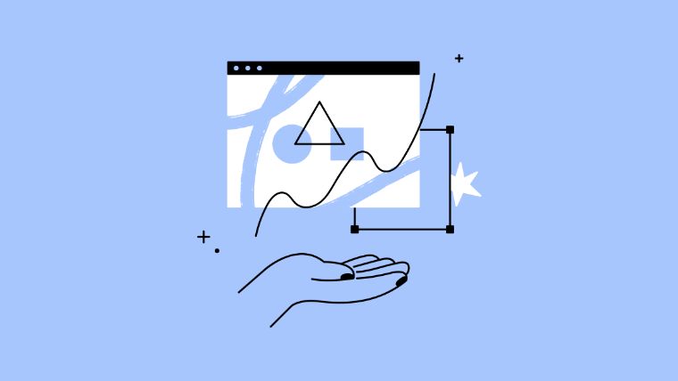 illustration on blue background