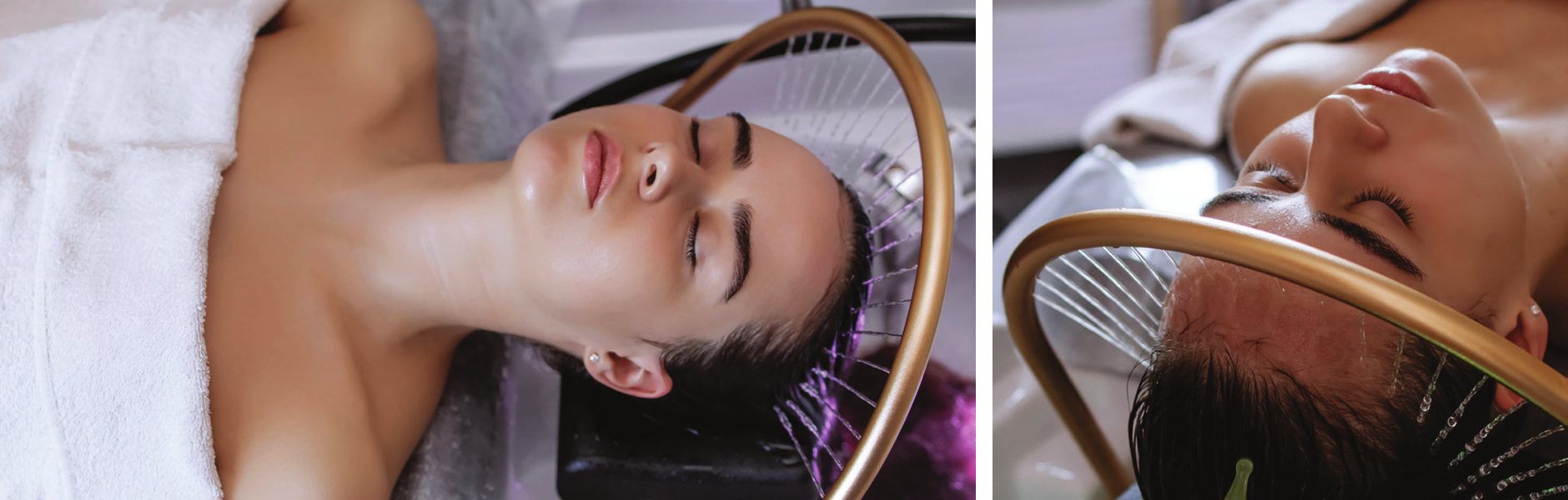 Japanese head spa hair shampoo therapy with water ring at Venus Nail Spa in Elk Grove