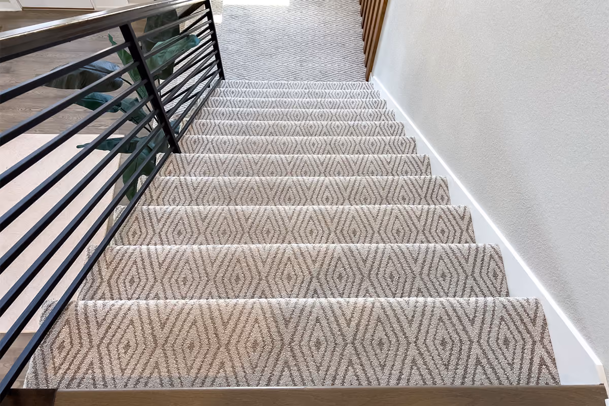 Clean, fresh stair carpets.