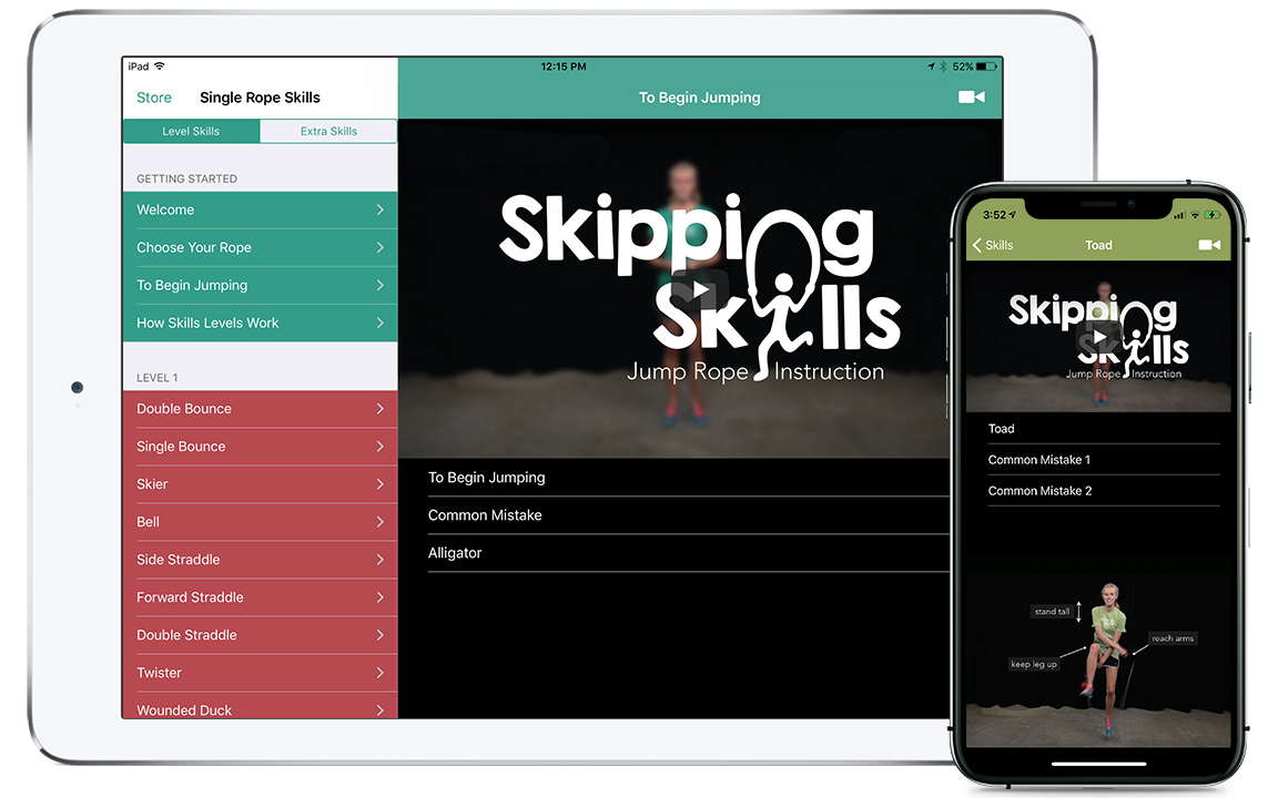 Skipping Skills Instructional Jump Rope app on iPad and iPhone