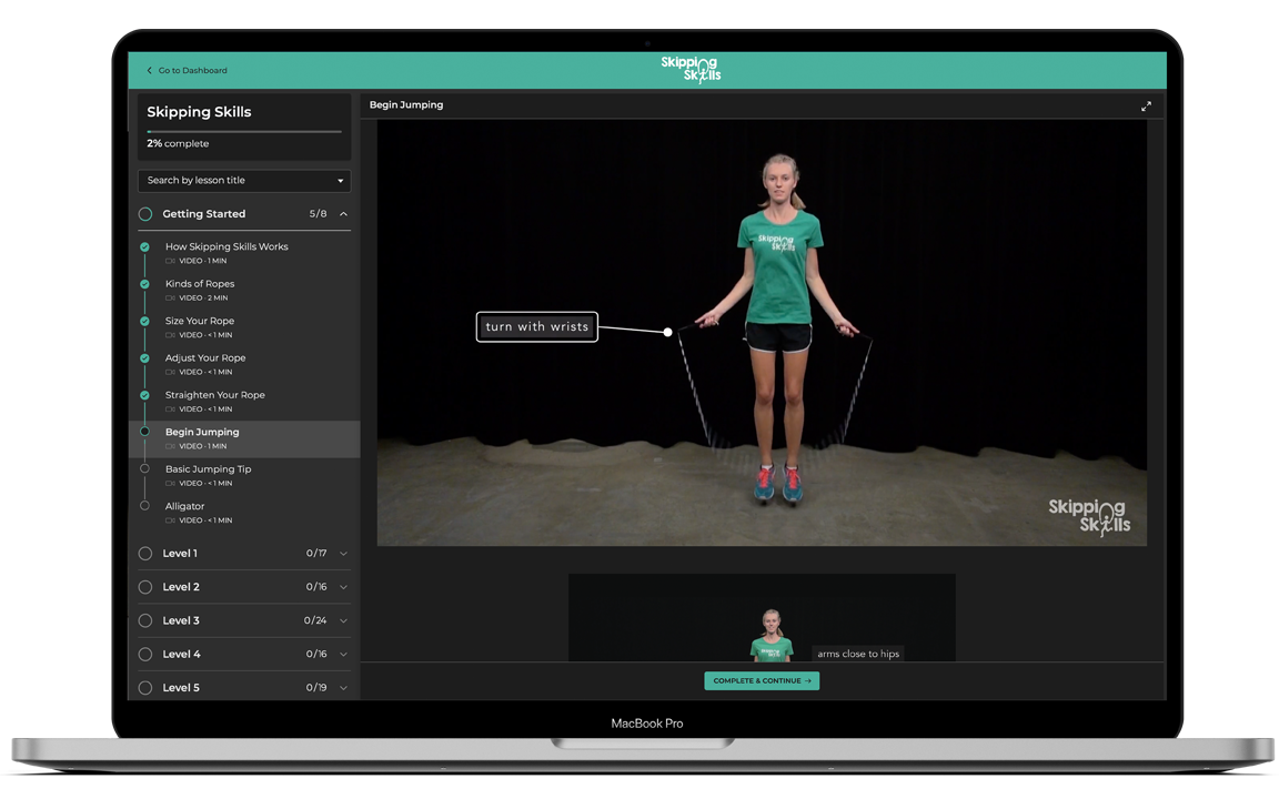 Skipping Skills Instructional Jump Rope web-based program