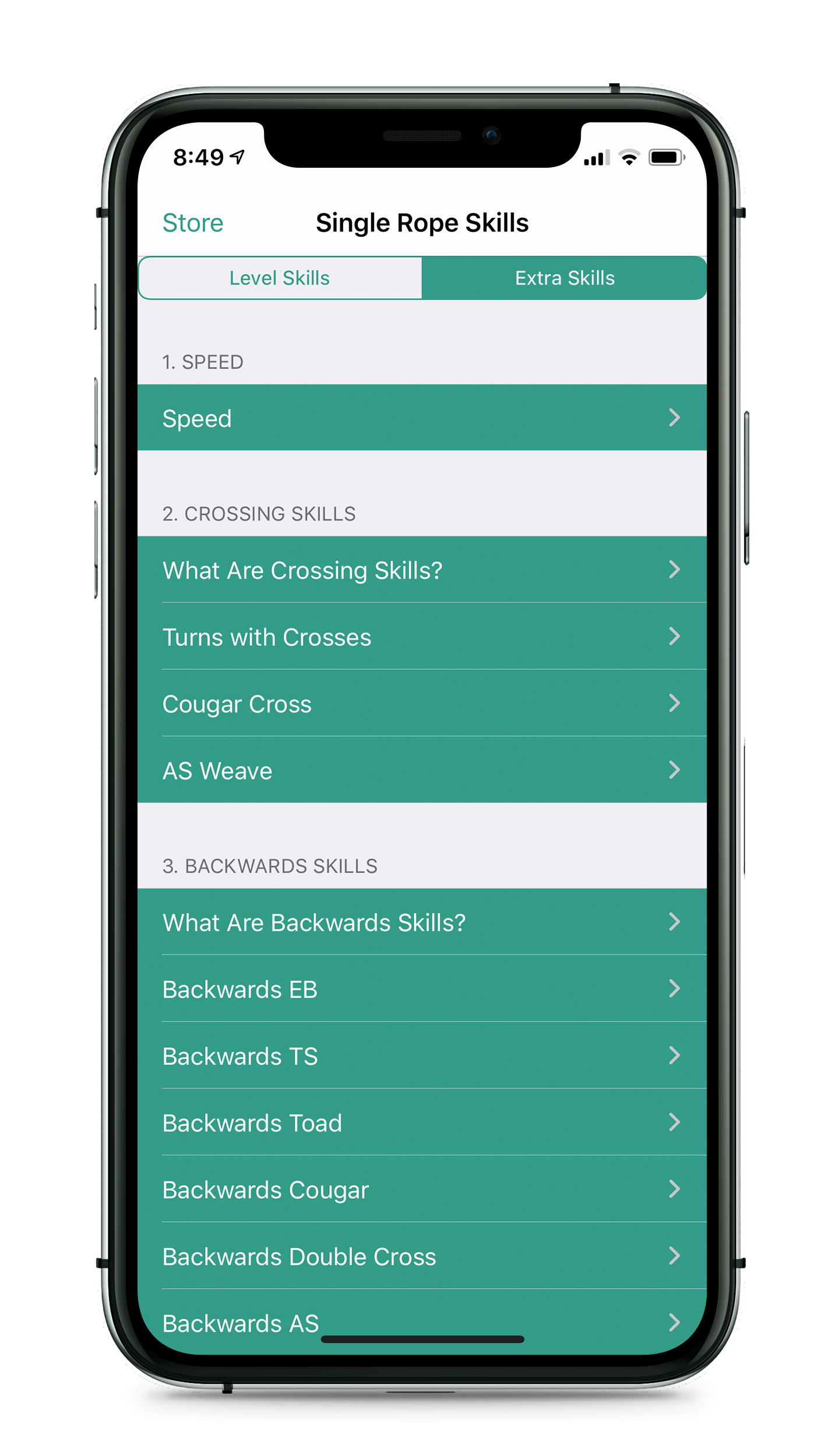 Skipping Skills Instructional Jump Rope app extra skills