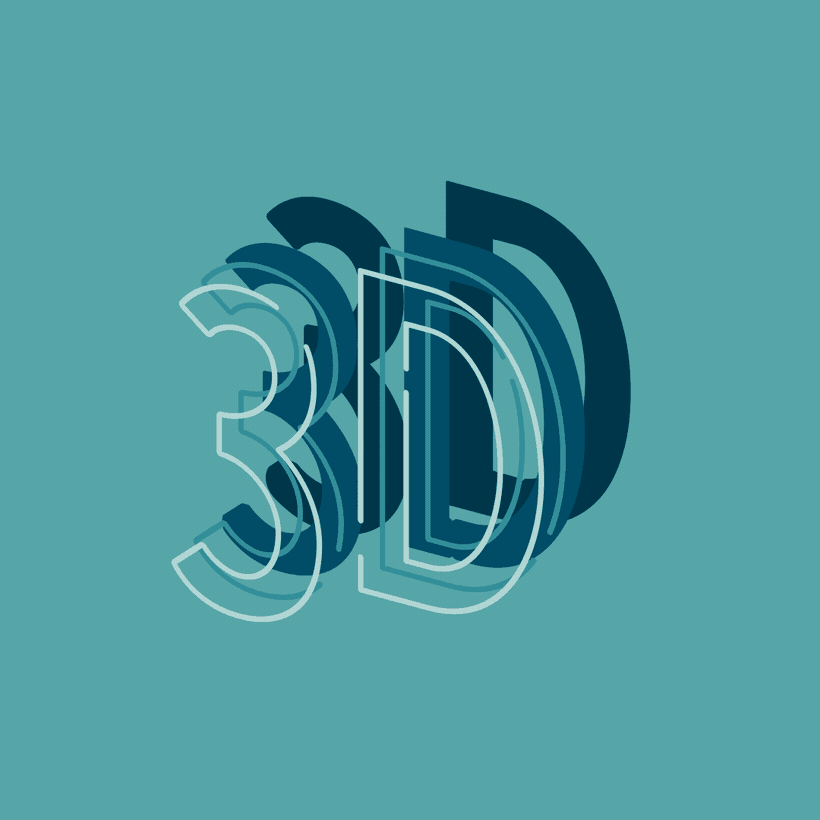 3D animated typography