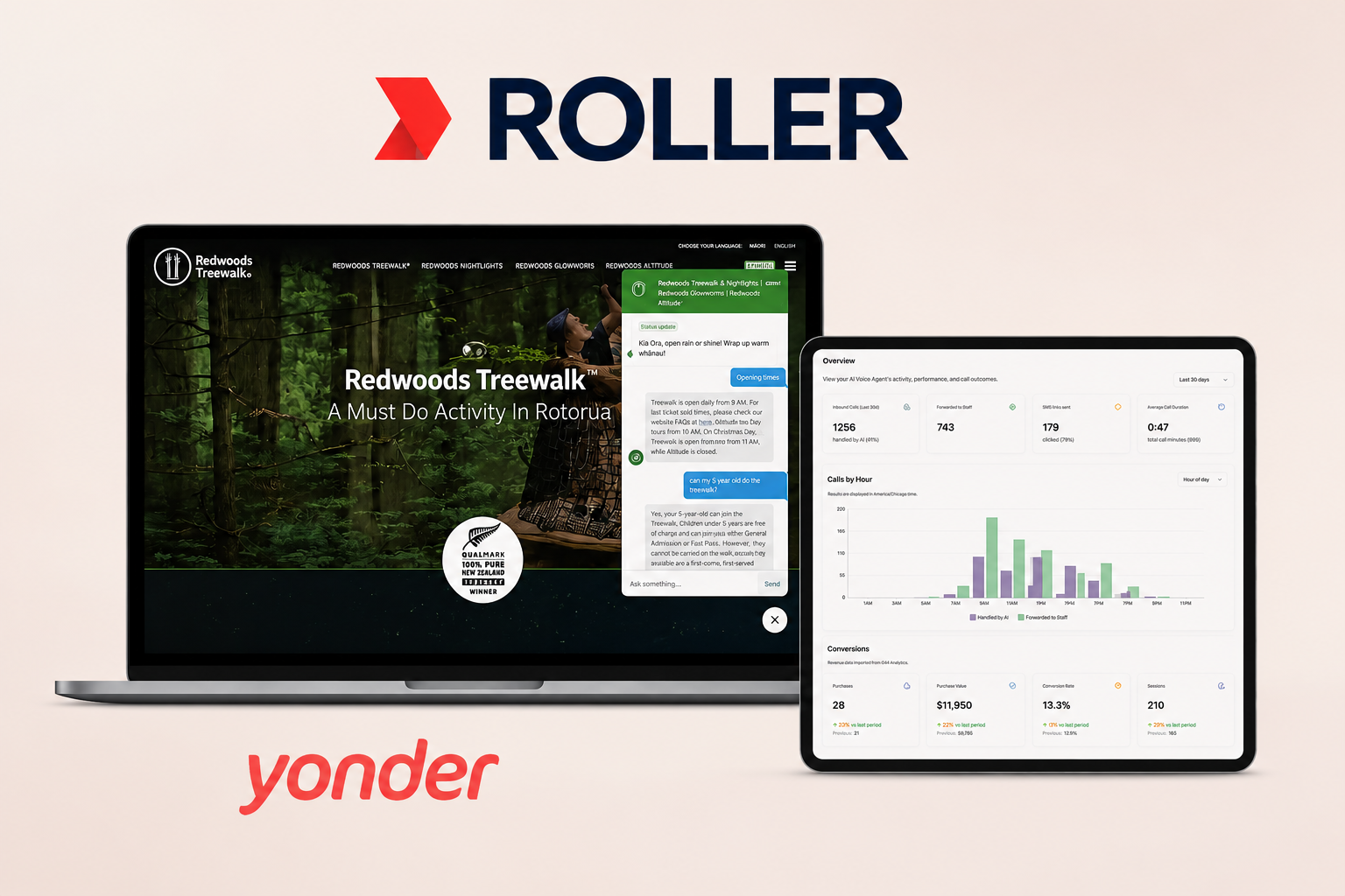 Yonder x Flybook dashboard screenshot