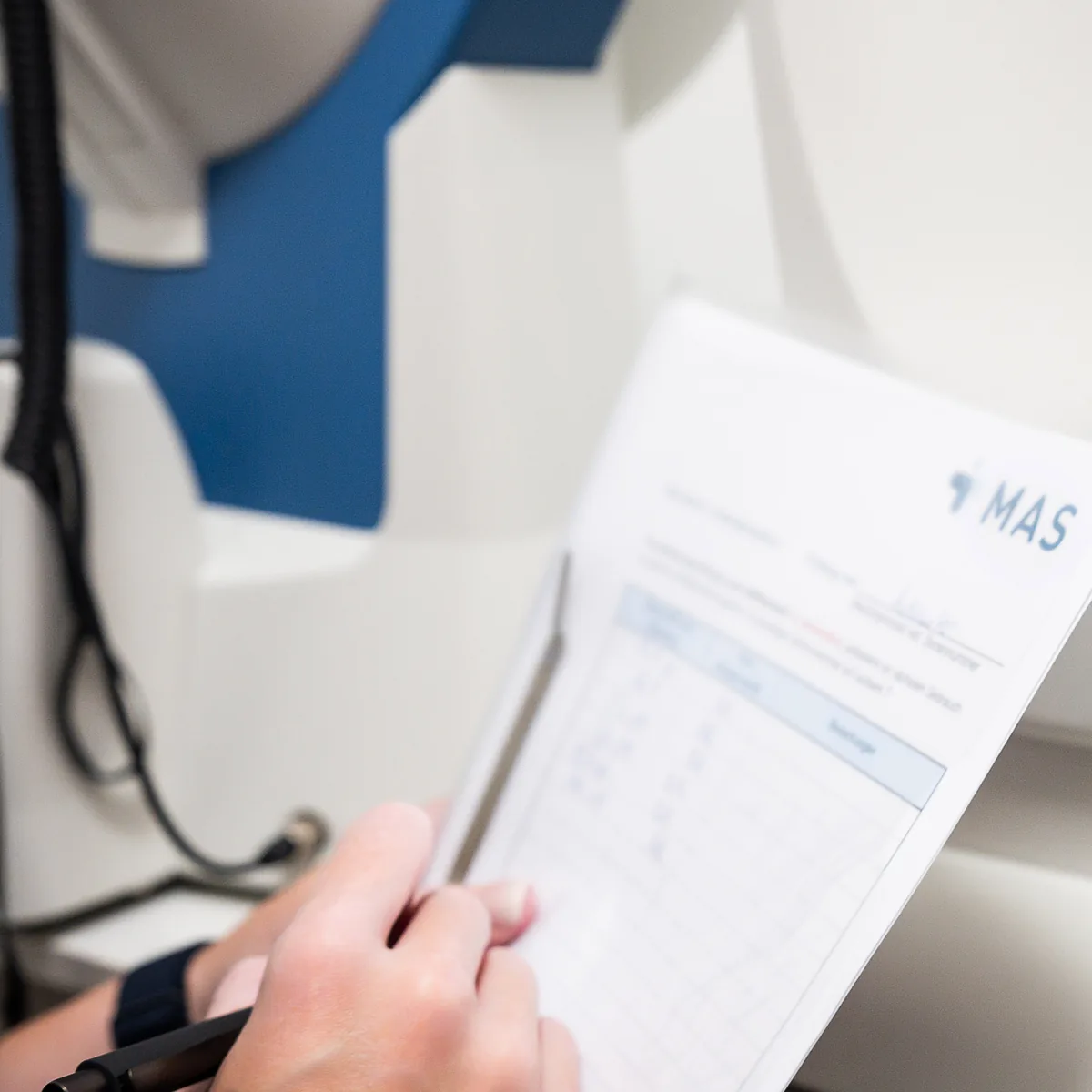 Auswertung beim Sehtest – MAS Gesundheitszentrum Köln