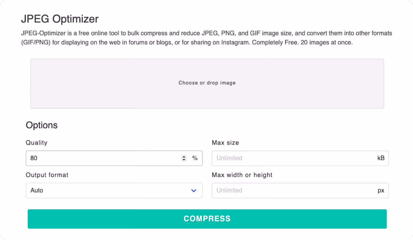 Giảm dung lượng jpg bằng JPEG Optimizer