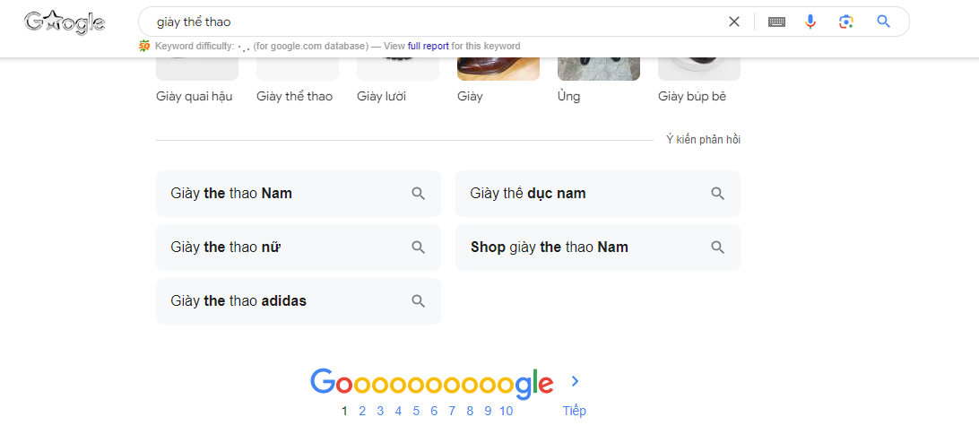 Long tail keywords - Tìm kiếm trực tiếp trên Google