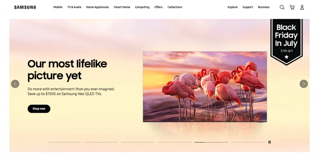 Hero Banner là khu vực hình ảnh hoặc video lớn nằm ở vị trí nổi bật nhất website
