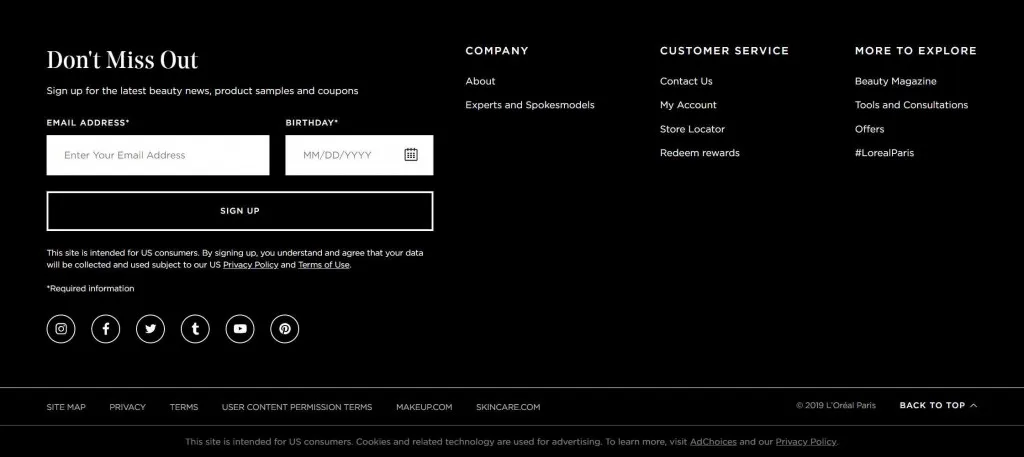Vai trò của Footer trong thiết kế website