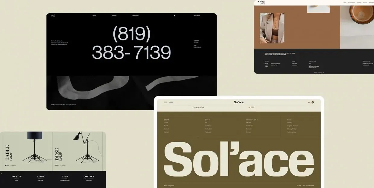 Footer tương tác (Interactive Footer)