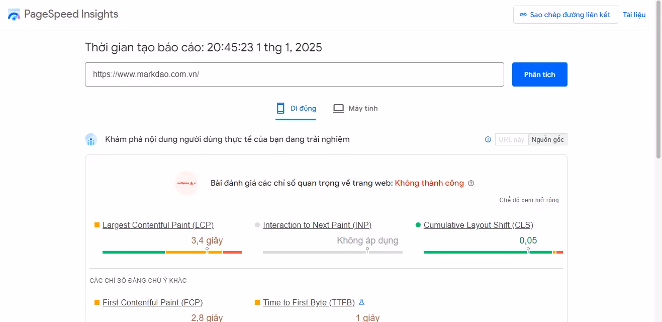 Google PageSpeed Insights (PSI)