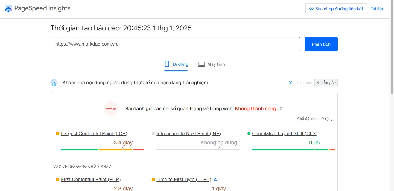 Google PageSpeed Insights (PSI)