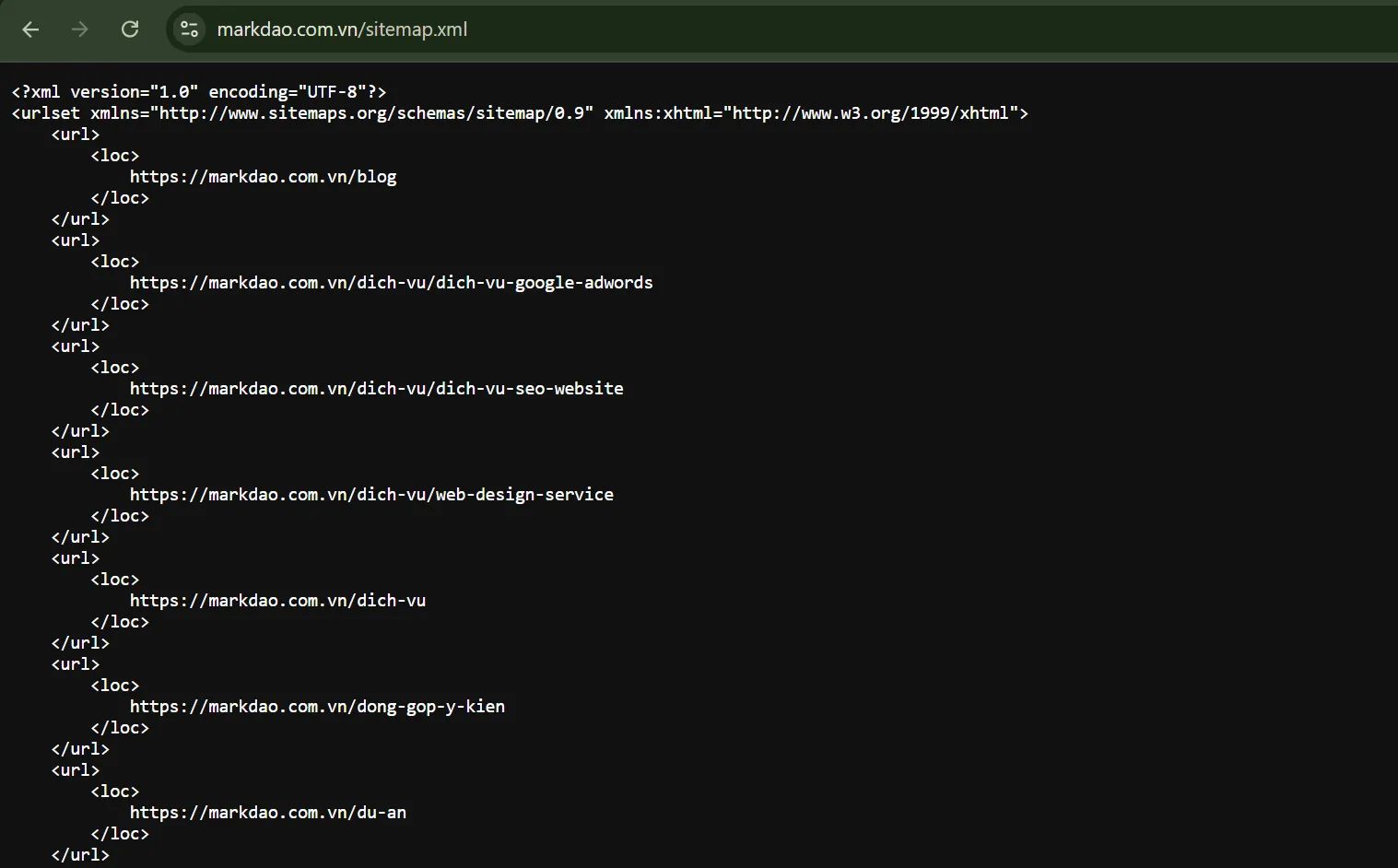 Sitemap XML