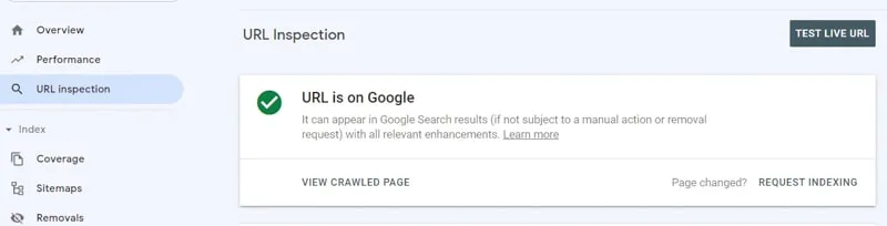 Kiểm tra bằng Google Search Console