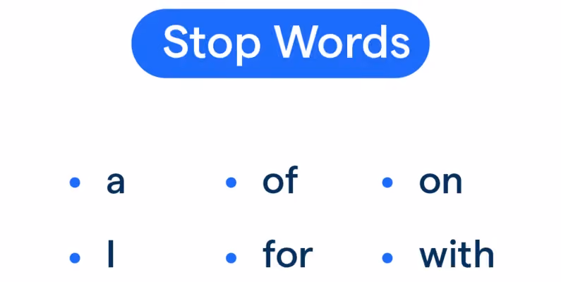 Các ví dụ về stop word
