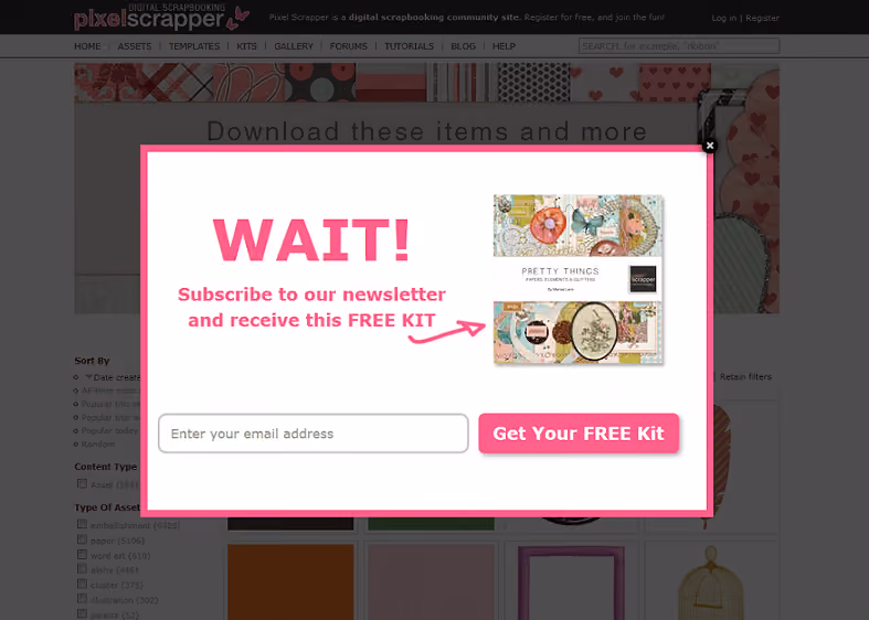 Exit-intent Pop-up là loại pop-up xuất hiện khi người dùng đang rời khỏi trang
