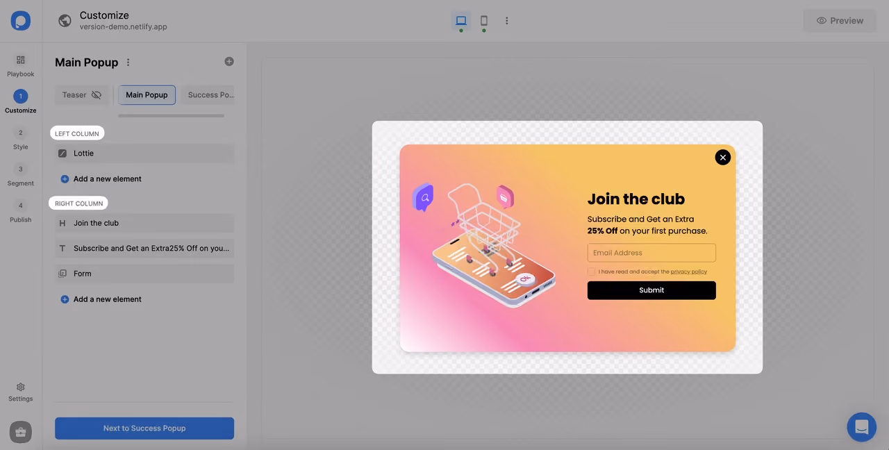 Popupsmart – Tạo pop-up không cần code
