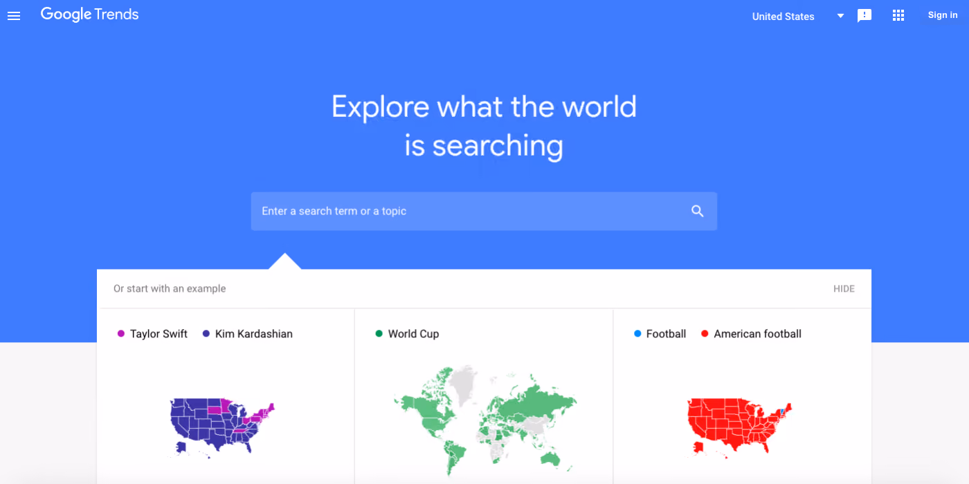 Google Trends là một công cụ hữu ích giúp xác định xu hướng từ khóa