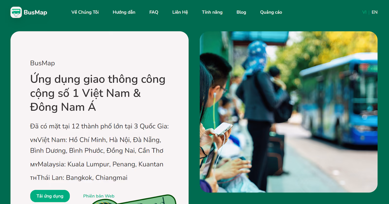 Busmap - Dự án thiết kế web wordpress Markdao đã thực hiện