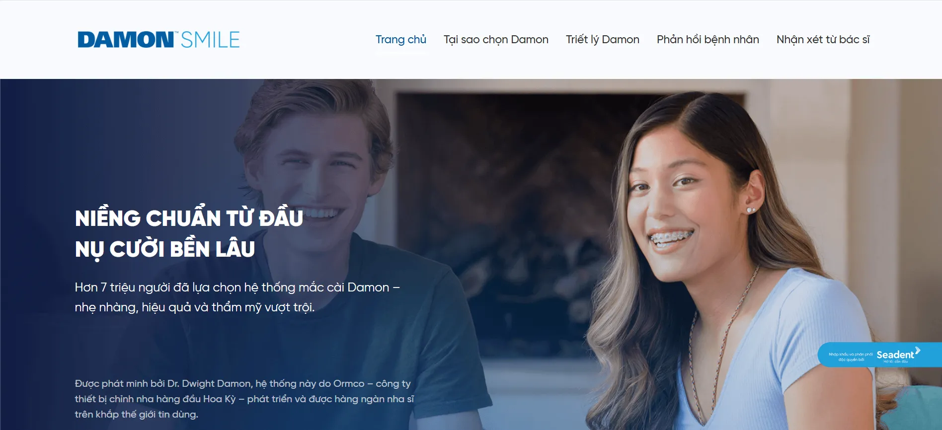Damon Smile - Dự án thiết kế web wordpress giá rẻ do Markdao đã thực hiện