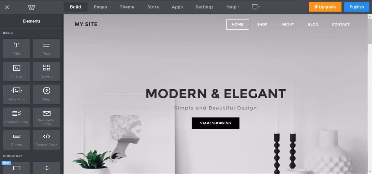 Weebly – Thân thiện với người mới, phù hợp doanh nghiệp nhỏ