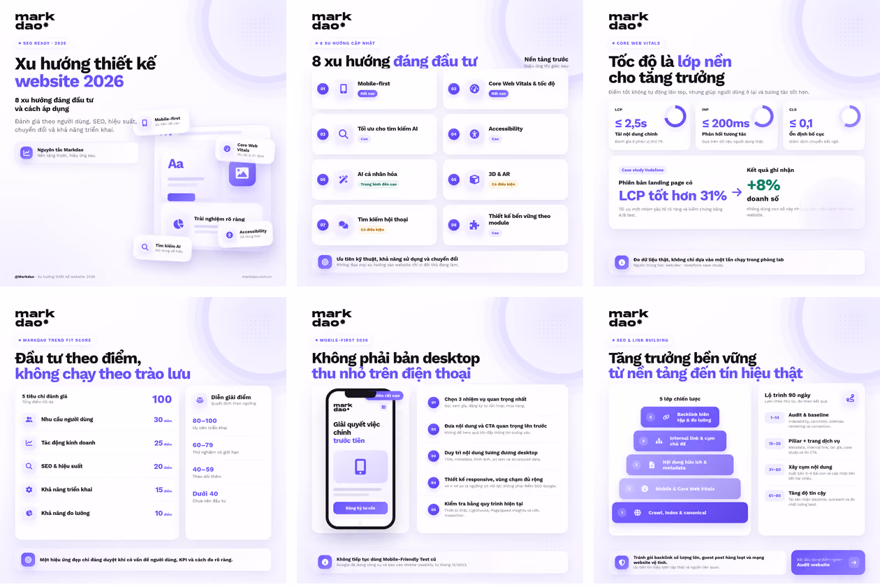 Xu hướng thiết kế website 2026: 8 xu hướng đáng đầu tư và cách áp dụng