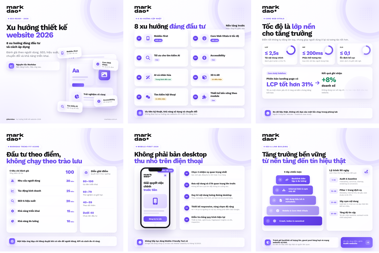 Xu hướng thiết kế website 2026: 8 xu hướng đáng đầu tư và cách áp dụng