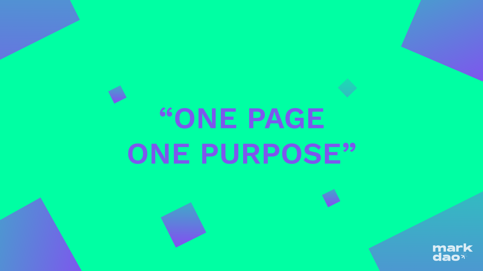 landing page la gi markdao